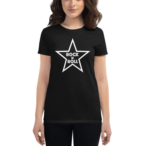 Rock n Roll White Star Women's short sleeve t-shirt