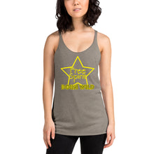 Load image into Gallery viewer, Free Spirit Born Wild in Yellow Women&#39;s Racerback Tank