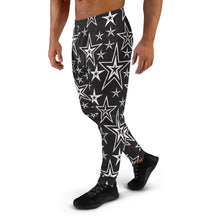 Load image into Gallery viewer, Rocking Classic White Stars on Black Men&#39;s Joggers