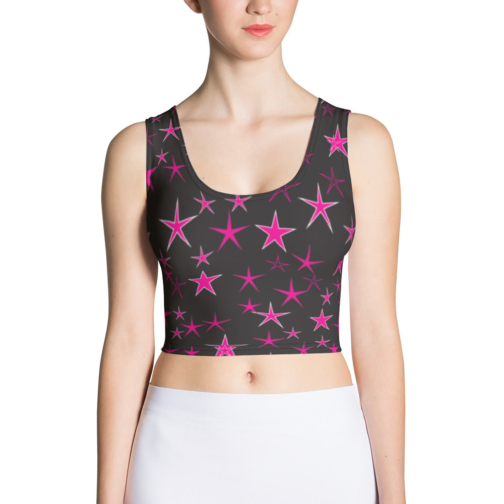 Pink Starlight Women's Yoga Crop Top