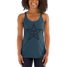 Load image into Gallery viewer, Rock n Roll Black Star Women&#39;s Racerback Tank