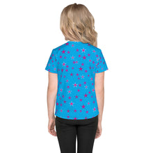 Load image into Gallery viewer, Aqua Sky Pink Stars Kid&#39;s T-Shirt