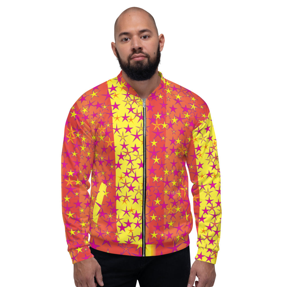 Big Pop Double Stars Unisex Bomber Jacket