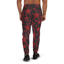 Load image into Gallery viewer, Rocking Classic Red Stars on Black Men&#39;s Joggers