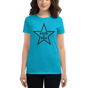 Rock n Roll Black Star Women's short sleeve t-shirt