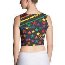 Load image into Gallery viewer, Love All Colors on Black Women&#39;s Yoga Crop Top