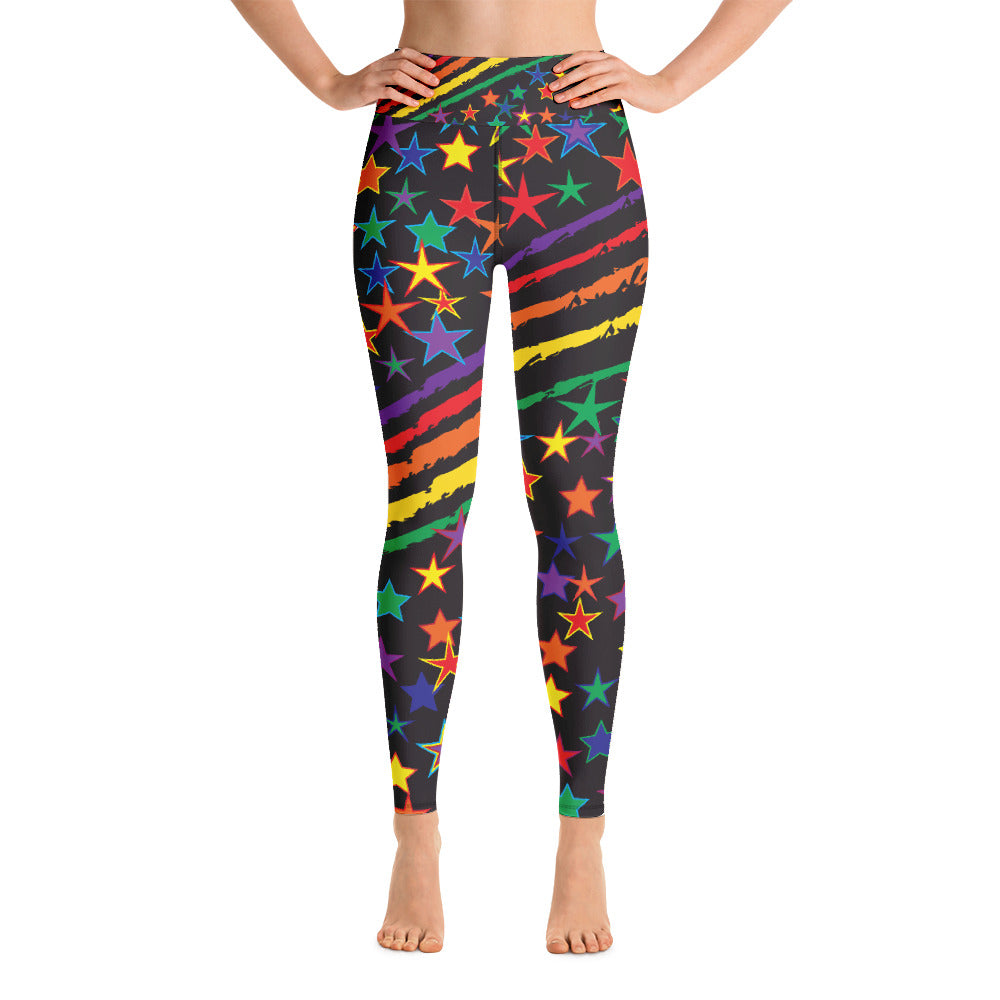 Love All Colors on Black Women's Yoga Leggings