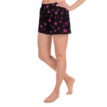 Load image into Gallery viewer, Pink Starlight Women&#39;s Athletic Short Shorts