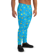 Load image into Gallery viewer, Aqua Sky Yellow Stars Men&#39;s Joggers