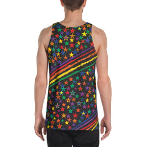 Love All Colors on Black Unisex Tank Top