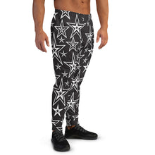 Load image into Gallery viewer, Rocking Classic White Stars on Black Men&#39;s Joggers